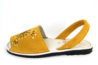 Spanish Glitter Sandals - yellow in large sizes